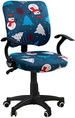 KABAKE Christmas Office Chair Slipcovers Blue