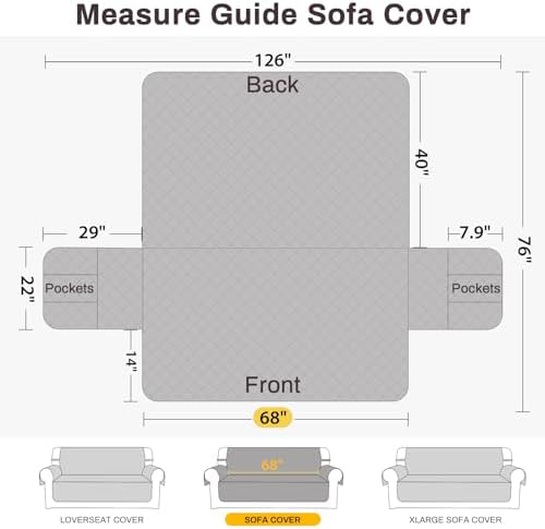 Waterproof Dog Couch Cover 3 Cushions 68 Sofa Chocolate