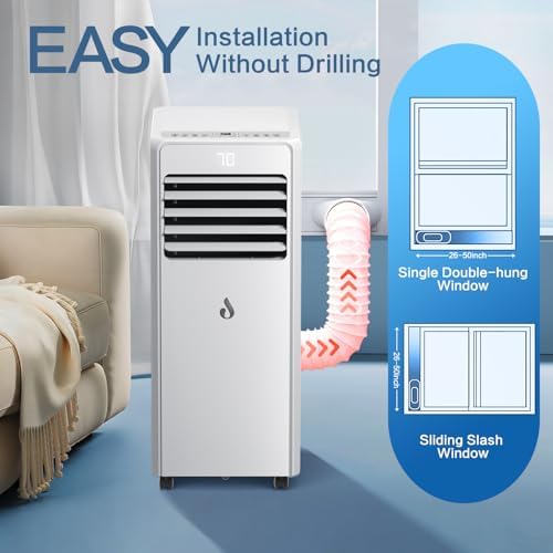 10000 BTU Portable Air Conditioner with Remote and Dehumidifier Function