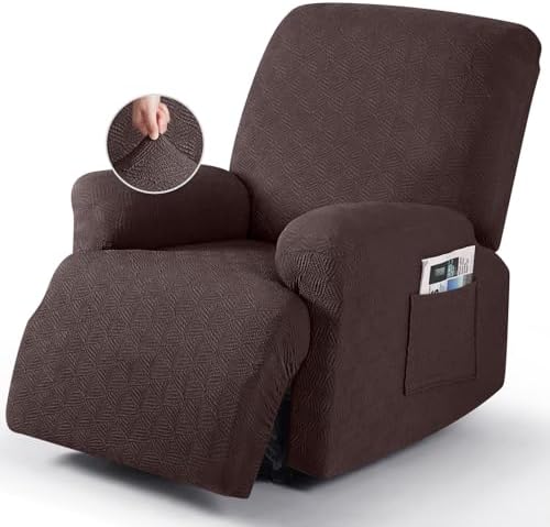 Timeles Extra Wide Recliner Chair Cover Coffee 1