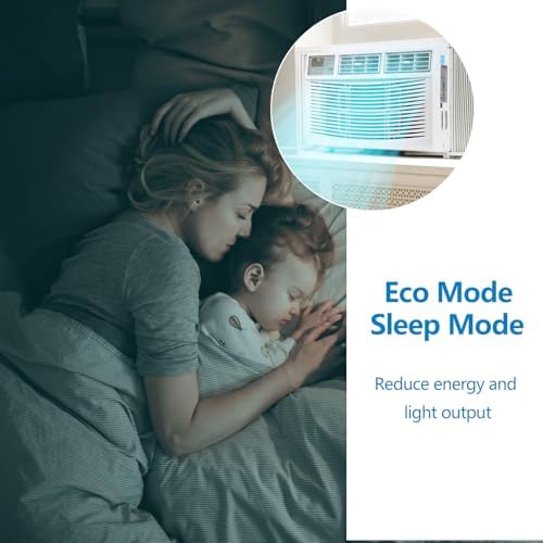 8000 BTU Window AC Unit for Bedroom and Living Room