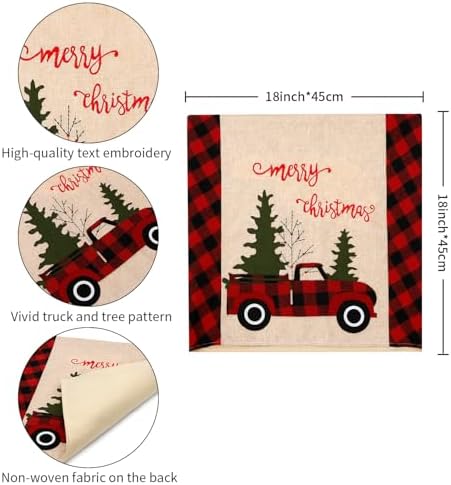 Weldomcor 4 Pack Christmas Chair Covers for Dining Kitchen