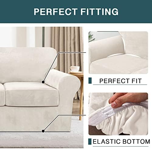 FantasDecor 2 Piece Velvet Chair Slipcover