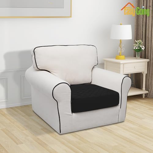 Easy-Going Waterproof Chair Cushion Cover Black