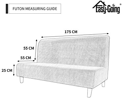 Easy-Going Stretch Futon Slipcover Large Red 1