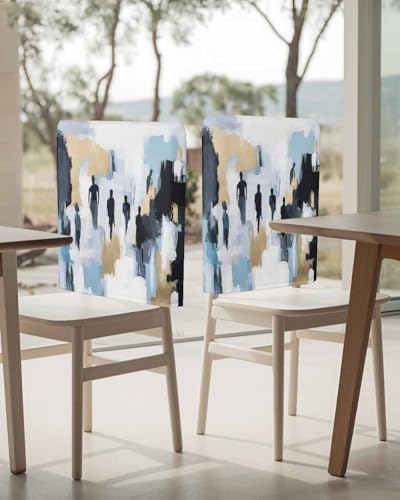 Modern Canvas Chair Covers Set of 4 for Dining Room