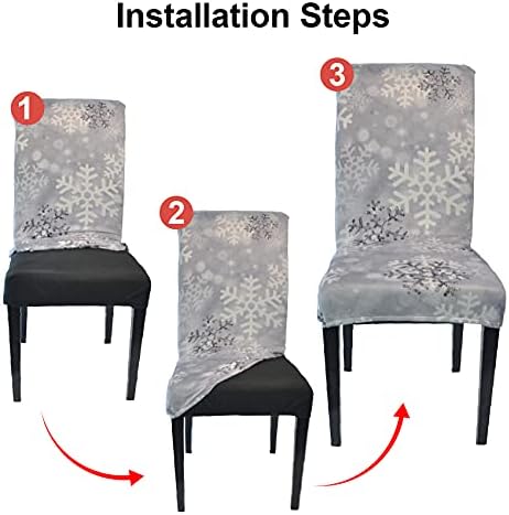Premium Christmas Chair Covers Set of 4 for Dining Chairs