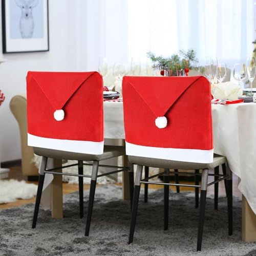 YLOLUL 6PCS Christmas Chair Covers Set