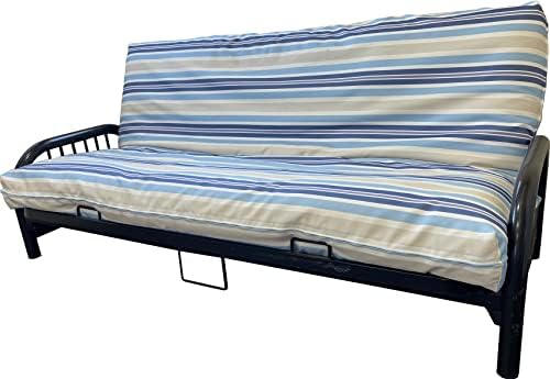 DD Futon Mattress Covers Blue Stripes Full Size 6x54x75