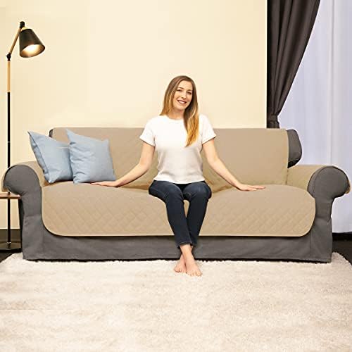 SUBRTEX Reversible Sofa Slipcover with Elastic Straps