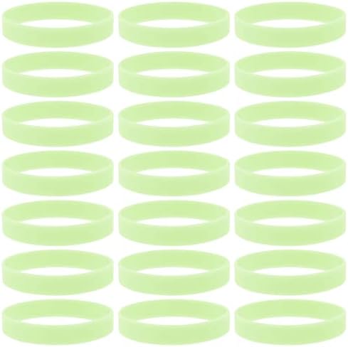 100pcs Purple Glow Wristbands Neon Party Silicone Bracelets Solar UV Reactive