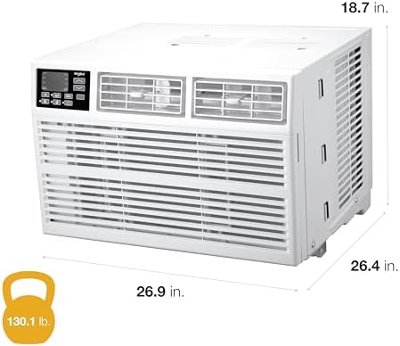 Whirlpool 24000 BTU Window Air Conditioner with Dehumidifier 230V Bright White