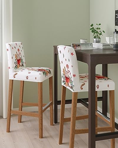 Christmas Bar Stool Covers Set of 4 Stretch Chair Covers