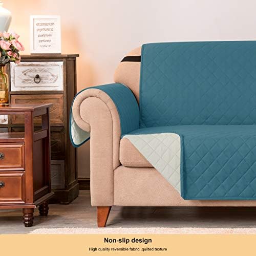 DyFun Reversible Sofa Slipcover with Elastic Straps and Non-Slip Design