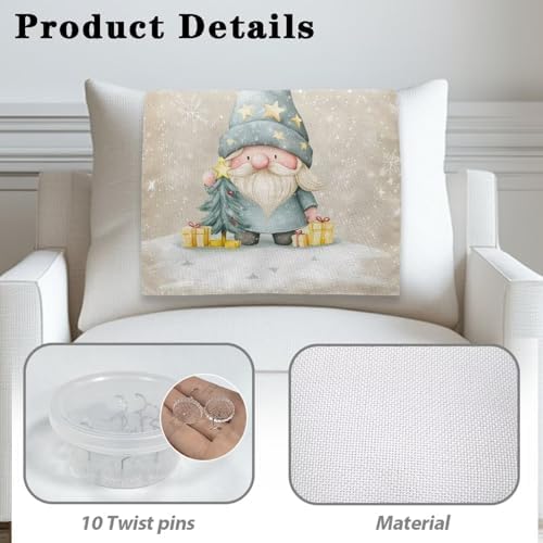 Christmas Gnome Recliner Headrest Cover for Home Furniture