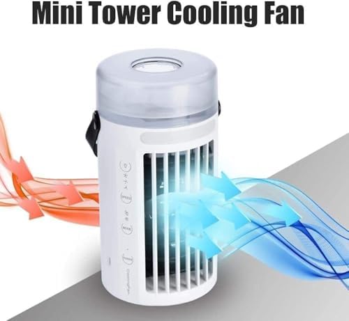 Mini Air Conditioner Fan with USB Power and Night Light