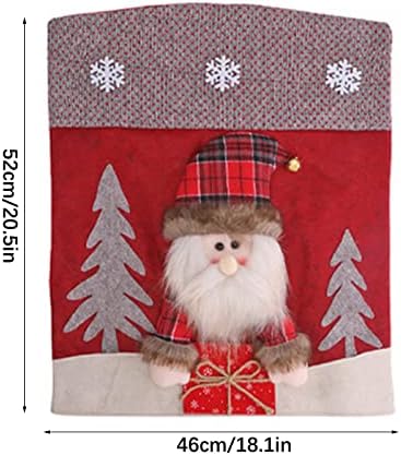 Christmas Chair Covers Set of 6 for Holiday Decor