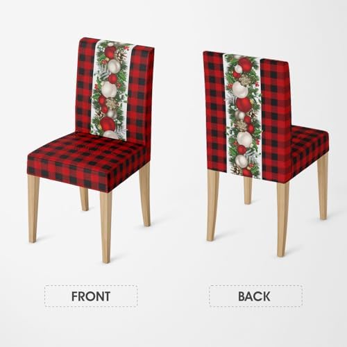 Horaldaily 6PCS Christmas Dining Chair Covers