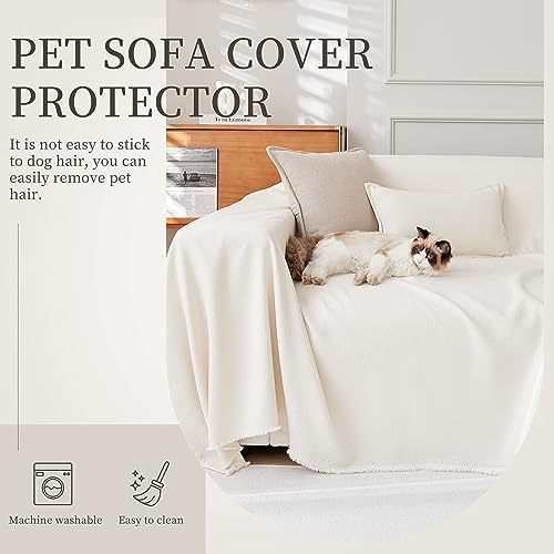 Foreate Water-Resistant Sofa Cover Blanket 71x134 Cream