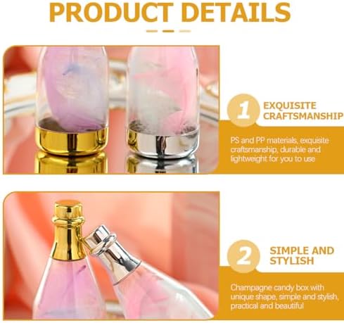 20pcs Gold Mini Bottle Candy Wedding Favor Box