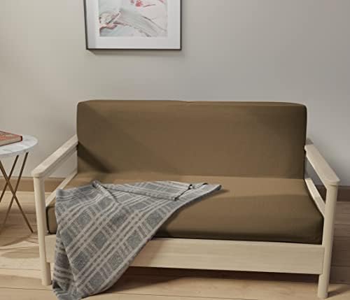 Lane Linen Futon Cover Full Size 100 Cotton Zippered Taupe