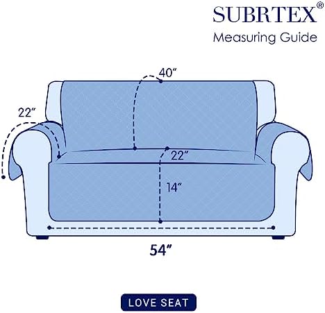 SUBRTEX Reversible Sofa Slipcover with Elastic Straps