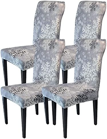 Premium Christmas Chair Covers Set of 4 for Dining Chairs