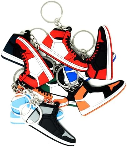 Retro Sneaker Keychains Pack of 10 for Kids