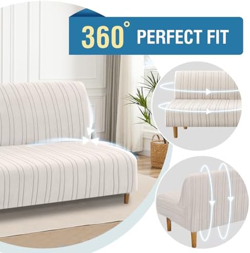 HVERSAILTEX Stretch Futon Slipcover with Elastic Bottom