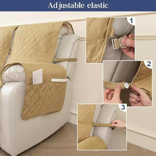 Waterproof Recliner Chair Cover Non-Slip Pet and Kids Protection 23 Inch Left