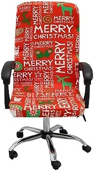Christmas Office Chair Covers Stretchable Protective Slipcover for Modern High Back Chair