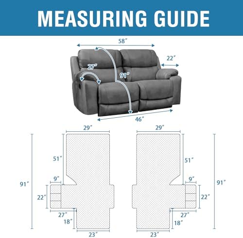 HVERSAILTEX Waterproof Recliner Loveseat Slipcover 2 Piece