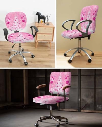 Christmas Office Chair Cover with Xmas Tree Design 1
