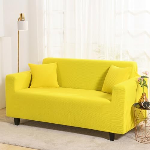 Stretch Sofa Slipcover 35-55 Inch Pet Friendly Yellow