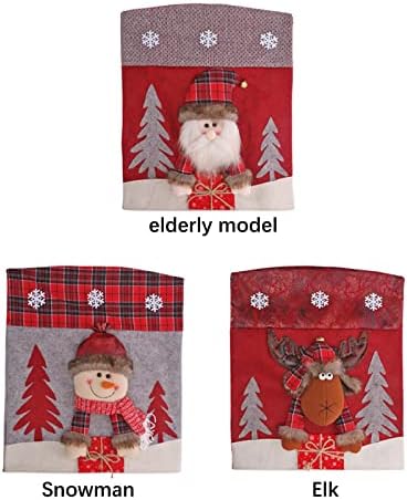 Christmas Chair Covers Set of 6 for Holiday Decor