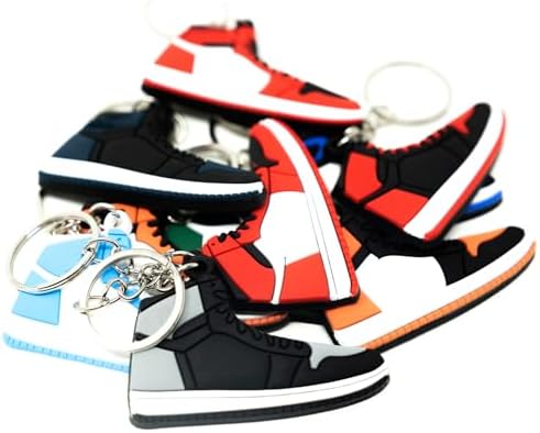 Retro Sneaker Keychains Pack of 10 for Kids