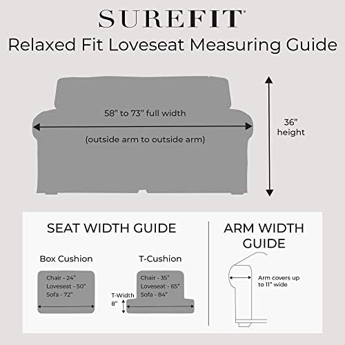 SureFit Stretch Pen Pal 2 Piece Sofa Slipcover Parchment