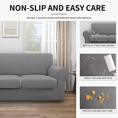 Easy-Going 4-Piece Stretch Soft Sofa Cover for Dogs and Kids