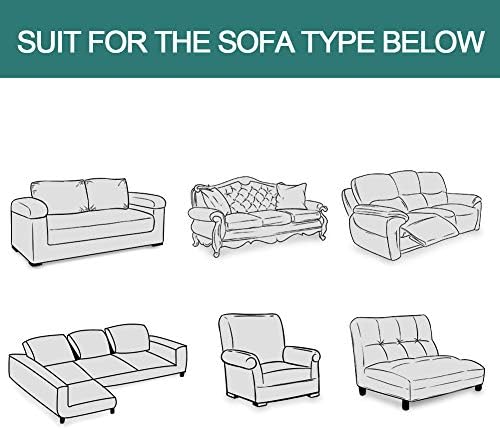 MYSKY HOME 3 Cushion Sofa Cover 91x150 White