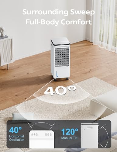 Slkdrft Portable Air Cooler with 7H Timer and 4 Modes 1
