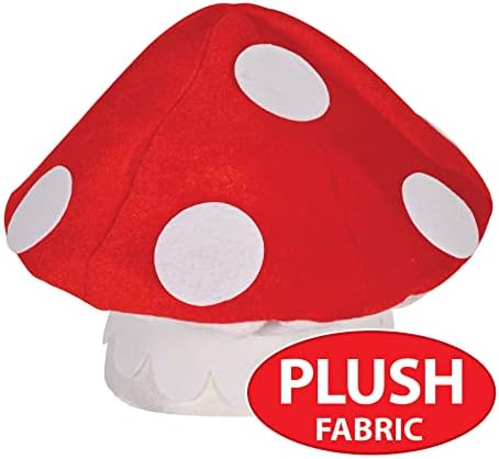 Beistle Unisex Plush Mushroom Hats for Party Fun