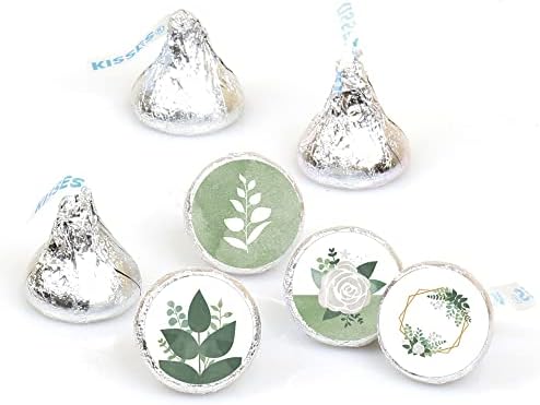 Boho Botanical Round Candy Sticker Favors - 108 Stickers per Sheet