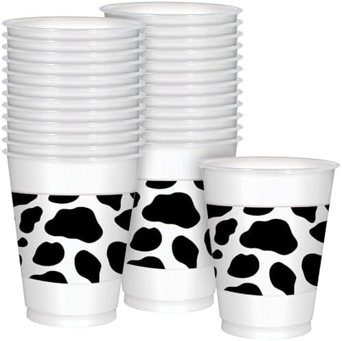 Western Printed Plastic Cups 16 oz Pack of 25