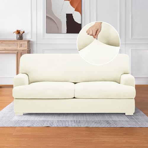 Molasofa 3 Piece T Cushion Loveseat Slipcover Set
