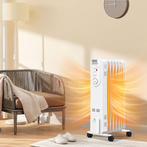 KOTEK 1500W Oil Filled Radiator Heater with 3 Modes and Thermostat