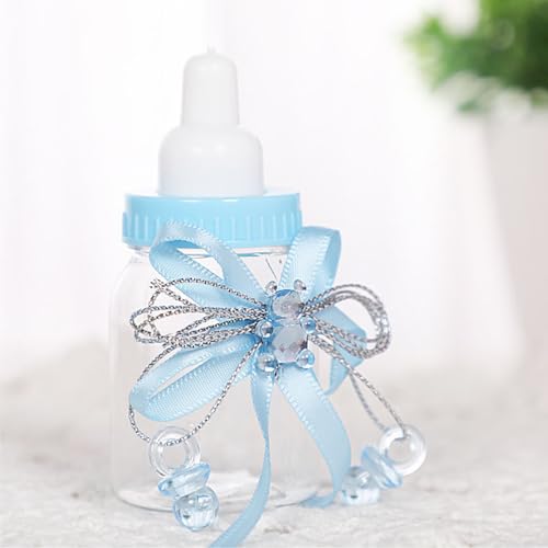 36Pcs Baby Shower Favor Boxes Cute Bear Candy Bottles Blue 1
