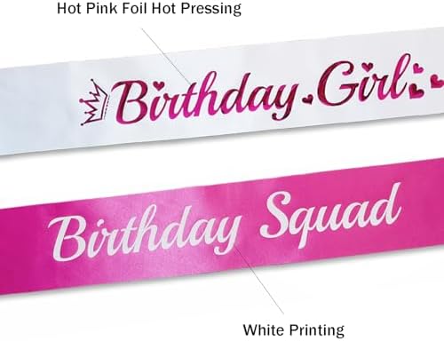 10 pcs Birthday Sashes Kit for Girls and Women 1