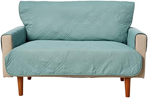 SureFit Microfiber Loveseat Throw Cover Sea Glass 100 Polyester