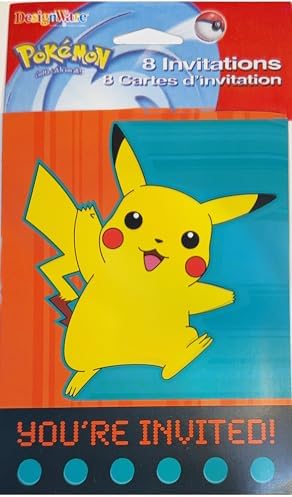 Pokemon 2000 Vintage Party Invitations 8-Pack