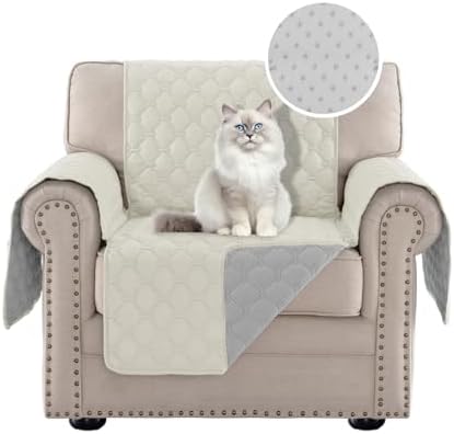 PrinceDeco Water Resistant Chair Cover Slipcover for Pets and Kids